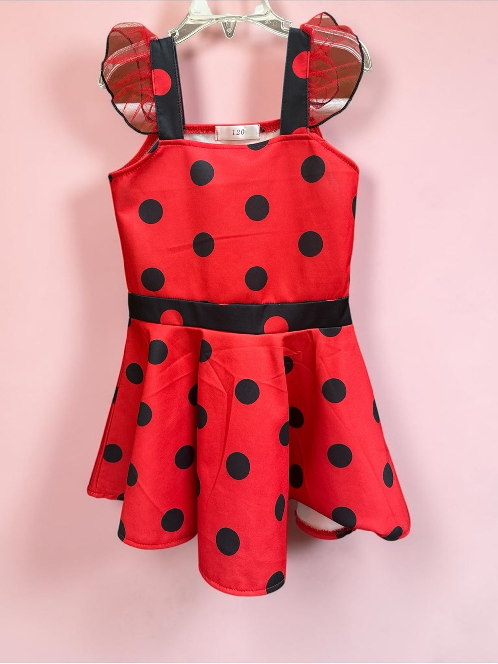Miraculous Ladybug Costume Dress Polka Dot Size 120 (approx. 5-6 Years)